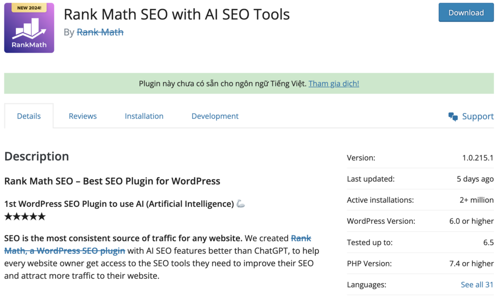 Rank Math WordPress