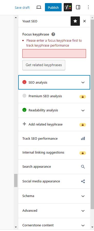 Yoast SEO Analysis