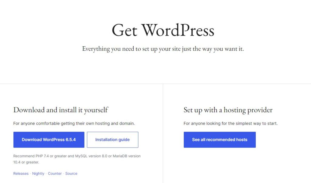 Bản cập nhật Wordpress 6.5.4 từ Wordpress.org