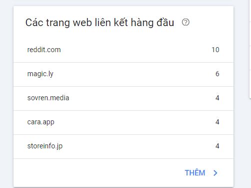 Google đã cập nhật lại thông tin liên kết website