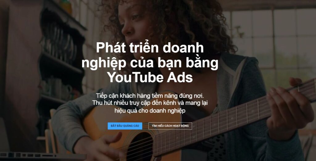 Màn hình trang chủ YouTube Ads