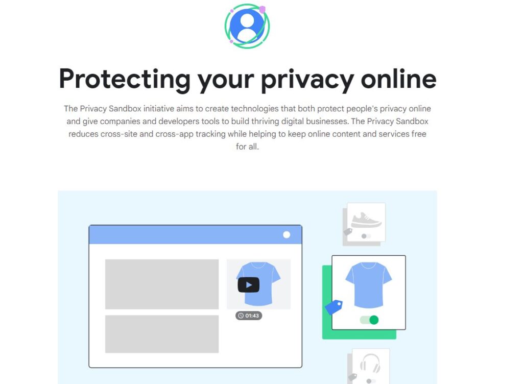 Giao diện trang thông tin về API Privacy Sandbox của Google