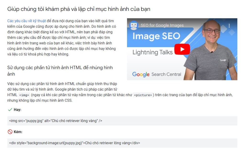 Sử dụng các thành phần hình ảnh HTML để nhúng hình ảnh